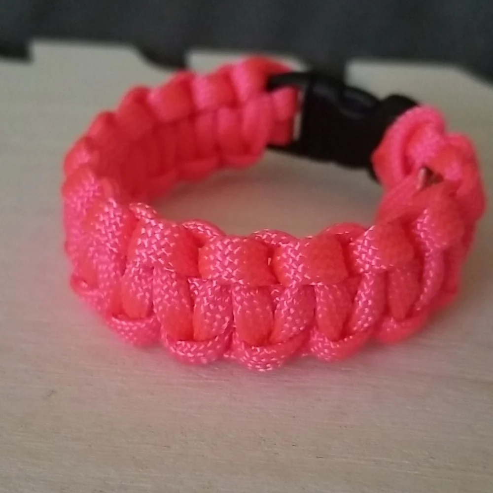 Neon Pink Paracord Bracelet